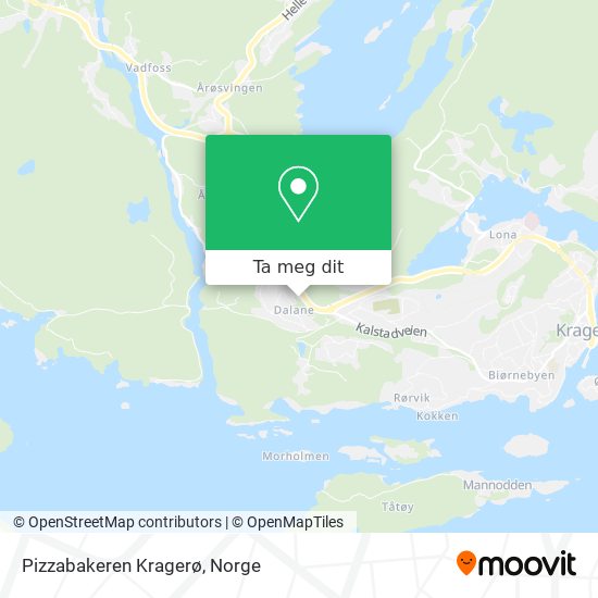 Pizzabakeren Kragerø kart