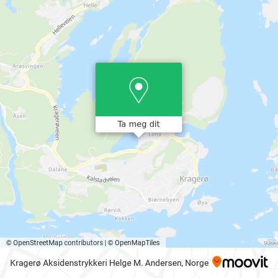 Kragerø Aksidenstrykkeri Helge M. Andersen kart