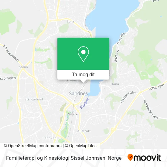 Familieterapi og Kinesiologi Sissel Johnsen kart