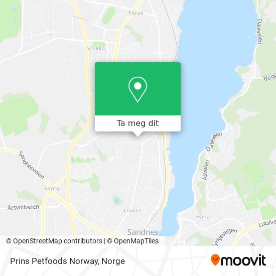 Prins Petfoods Norway kart