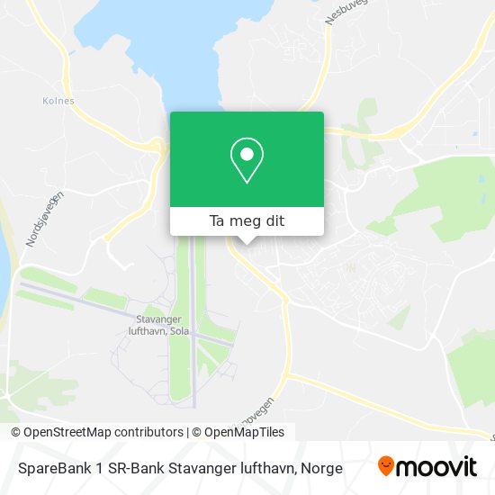 SpareBank 1 SR-Bank Stavanger lufthavn kart