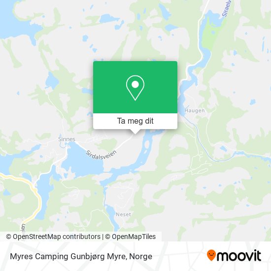Myres Camping Gunbjørg Myre kart