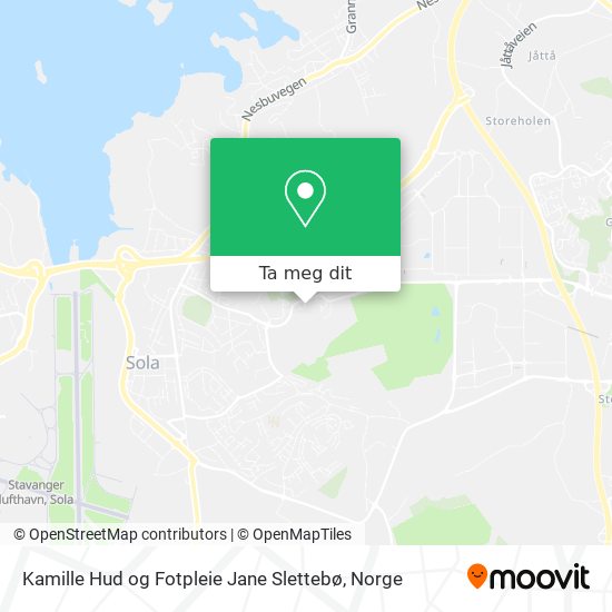 Kamille Hud og Fotpleie Jane Slettebø kart