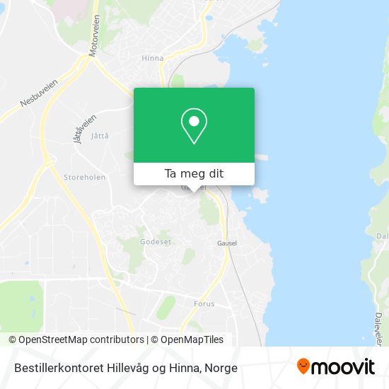 Bestillerkontoret Hillevåg og Hinna kart