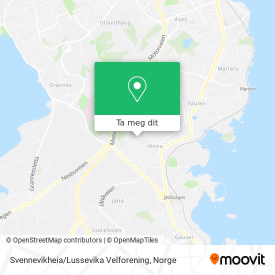 Svennevikheia / Lussevika Velforening kart