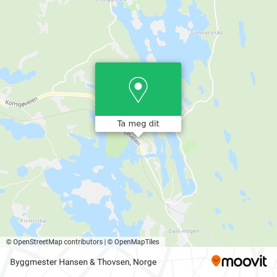 Byggmester Hansen & Thovsen kart