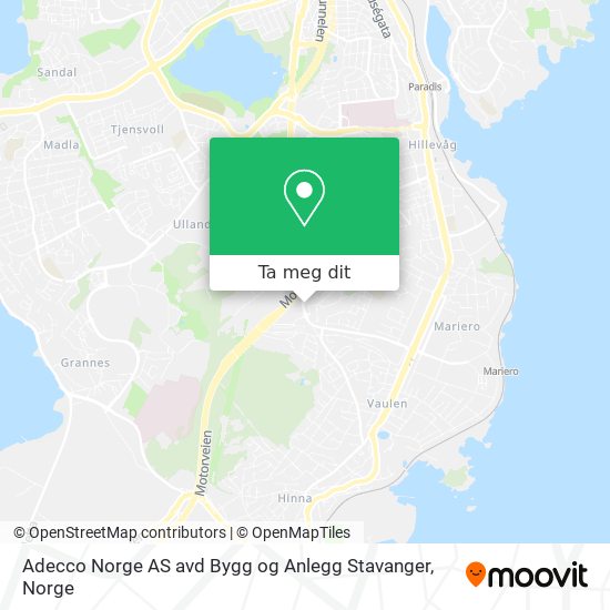 Adecco Norge AS avd Bygg og Anlegg Stavanger kart