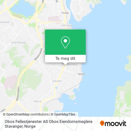 Obos Fellestjenester AS Obos Eiendomsmeglere Stavanger kart