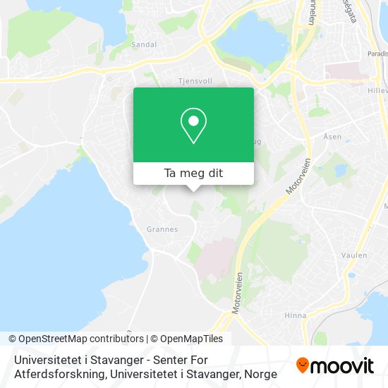 Universitetet i Stavanger - Senter For Atferdsforskning, Universitetet i Stavanger kart