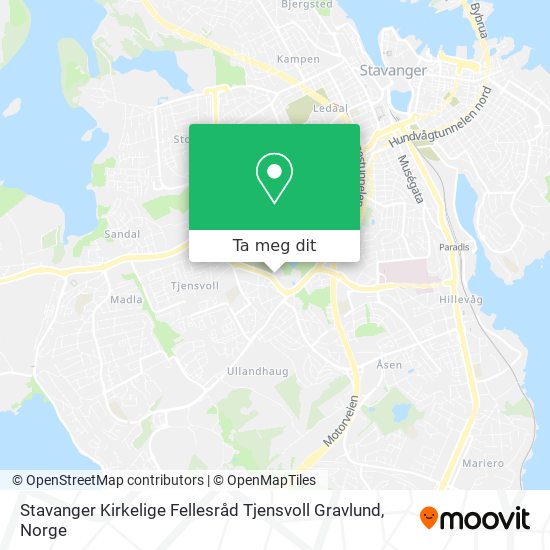 Stavanger Kirkelige Fellesråd Tjensvoll Gravlund kart