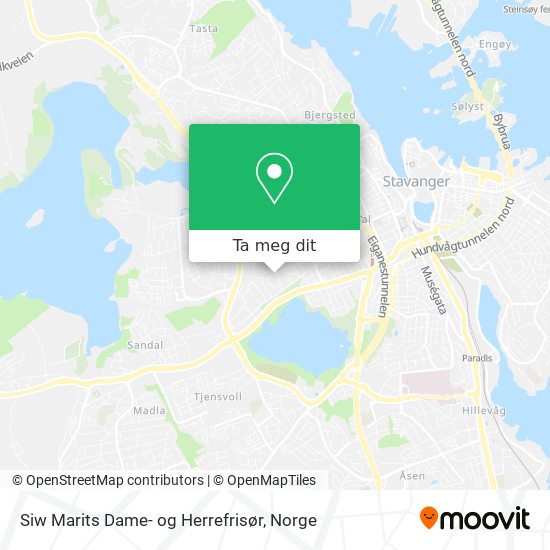 Siw Marits Dame- og Herrefrisør kart