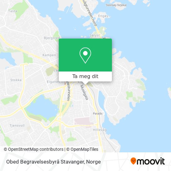 Obed Begravelsesbyrå Stavanger kart