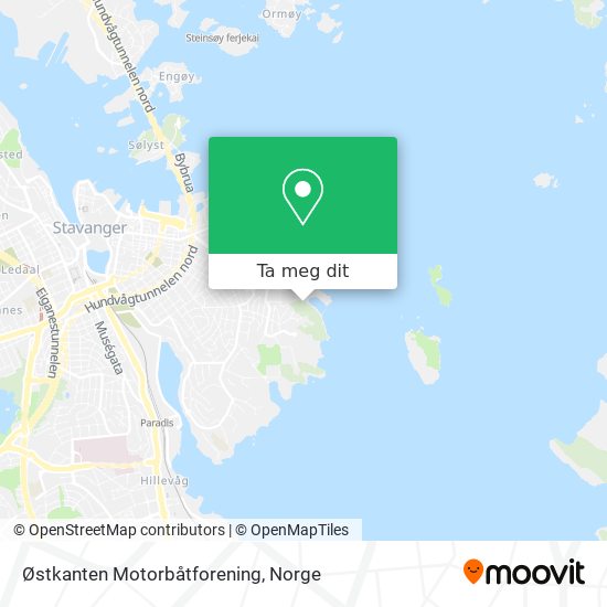 Østkanten Motorbåtforening kart