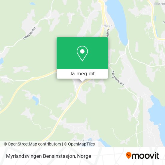 Myrlandsvingen Bensinstasjon kart