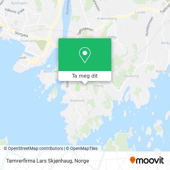 Tømrerfirma Lars Skjønhaug kart