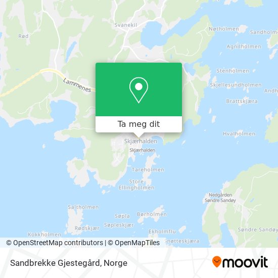 Sandbrekke Gjestegård kart