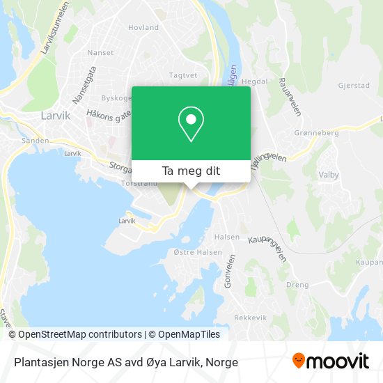 Plantasjen Norge AS avd Øya Larvik kart