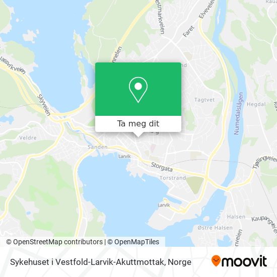 Sykehuset i Vestfold-Larvik-Akuttmottak kart