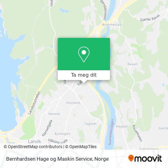 Bernhardsen Hage og Maskin Service kart