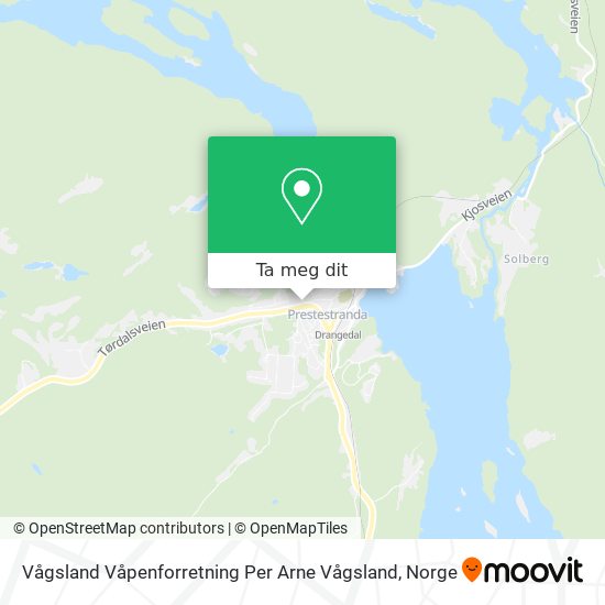 Vågsland Våpenforretning Per Arne Vågsland kart