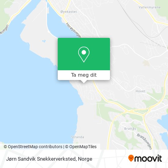 Jørn Sandvik Snekkerverksted kart