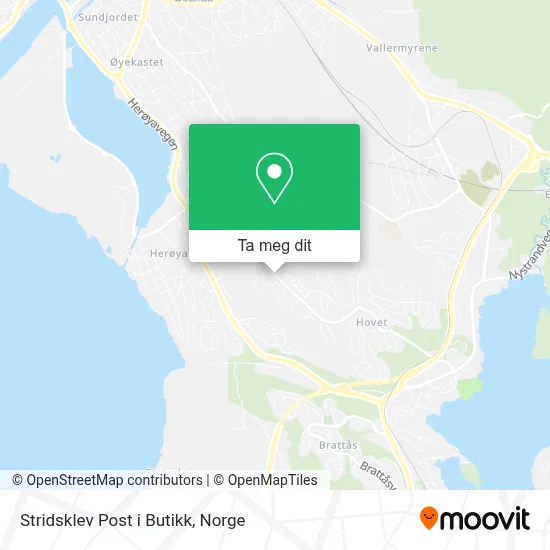 Stridsklev Post i Butikk kart