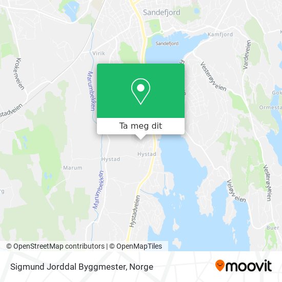 Sigmund Jorddal Byggmester kart