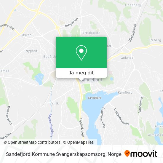 Sandefjord Kommune Svangerskapsomsorg kart