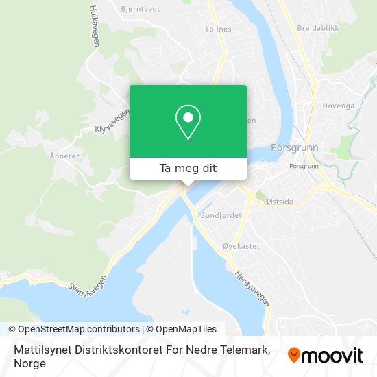 Mattilsynet Distriktskontoret For Nedre Telemark kart