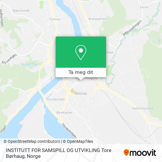 INSTITUTT FOR SAMSPILL OG UTVIKLING Tore Børhaug kart
