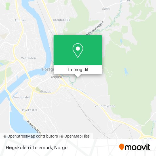 Høgskolen i Telemark kart