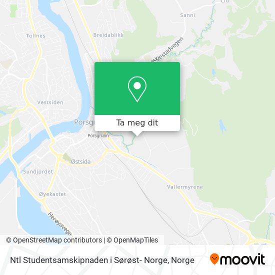 Ntl Studentsamskipnaden i Sørøst- Norge kart