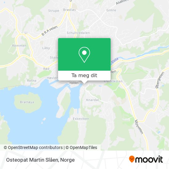 Osteopat Martin Slåen kart