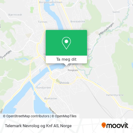 Telemark Nevrolog og Knf AS kart