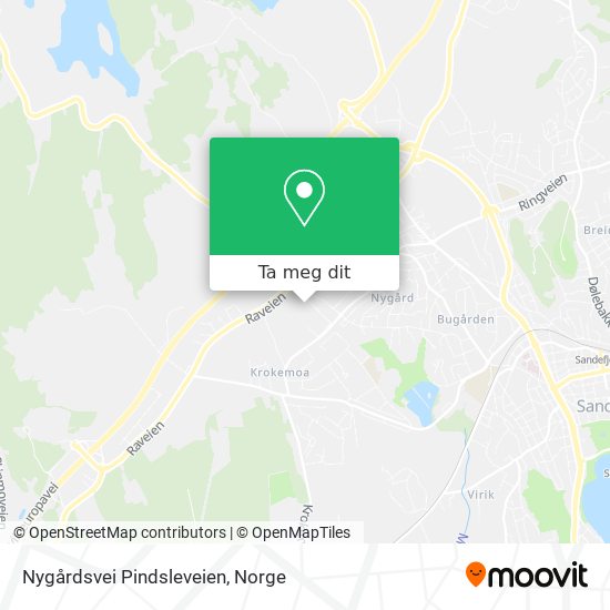 Nygårdsvei Pindsleveien kart
