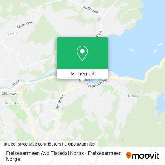 Frelsesarmeen Avd Tistedal Korps - Frelsesarmeen kart