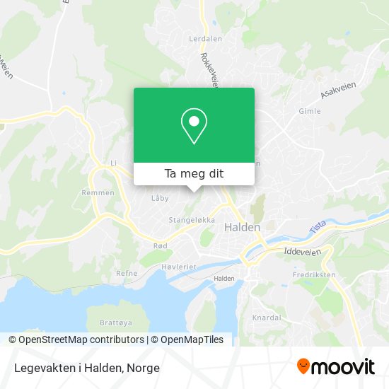 Legevakten i Halden kart