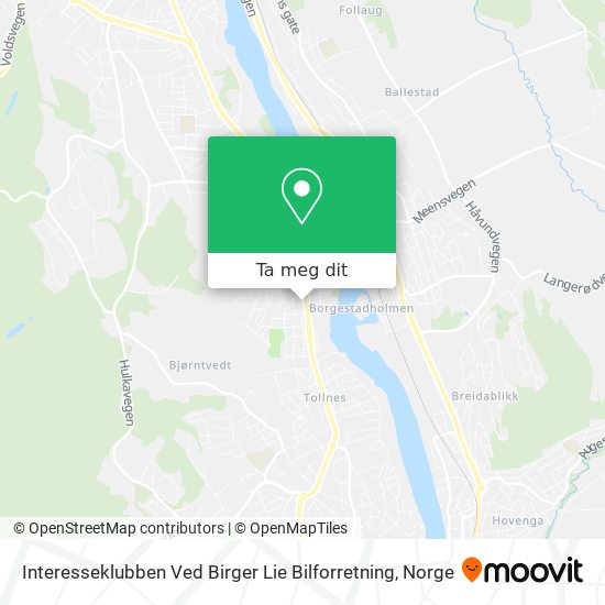 Interesseklubben Ved Birger Lie Bilforretning kart