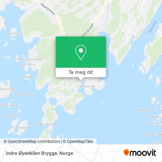 Indre Øyenkilen Brygge kart