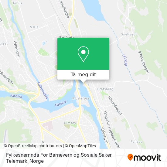 Fylkesnemnda For Barnevern og Sosiale Saker Telemark kart