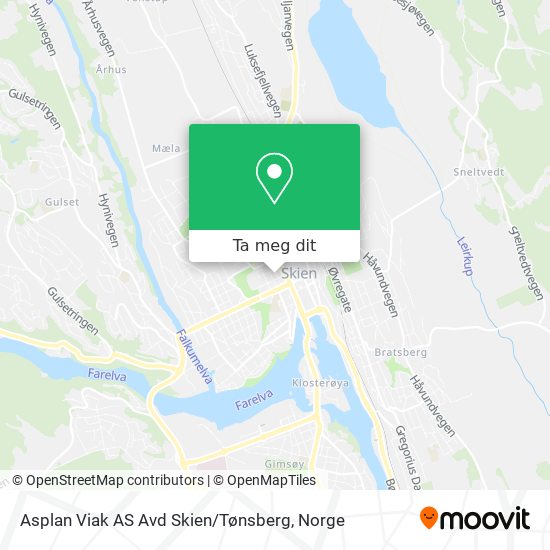 Asplan Viak AS Avd Skien / Tønsberg kart