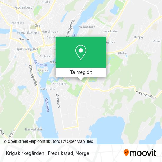 Krigskirkegården i Fredrikstad kart