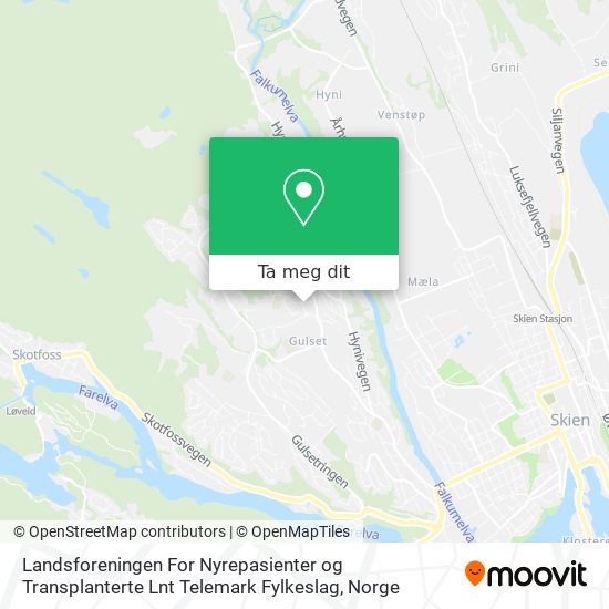 Landsforeningen For Nyrepasienter og Transplanterte Lnt Telemark Fylkeslag kart