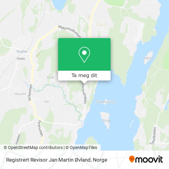 Registrert Revisor Jan Martin Øvland kart