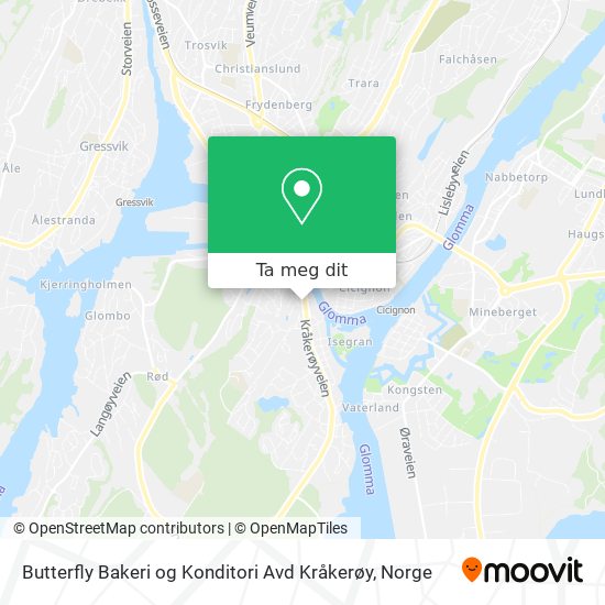 Butterfly Bakeri og Konditori Avd Kråkerøy kart