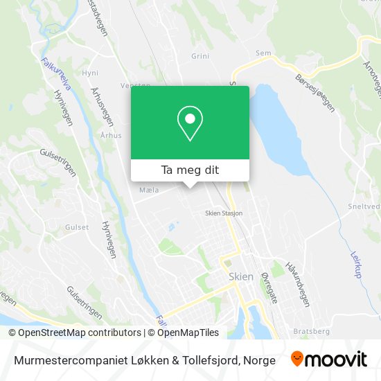 Murmestercompaniet Løkken & Tollefsjord kart