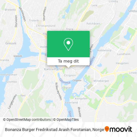 Bonanza Burger Fredrikstad Arash Forotanian kart