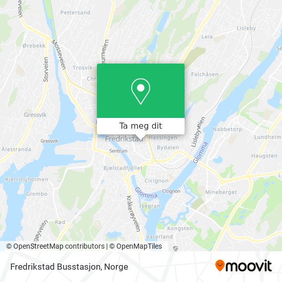 Fredrikstad Busstasjon kart