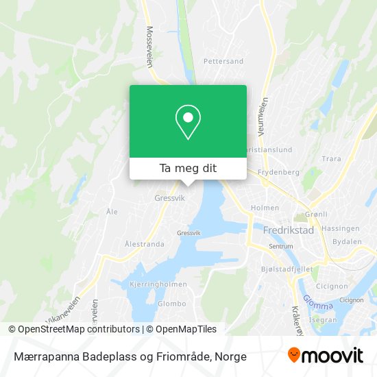 Mærrapanna Badeplass og Friområde kart