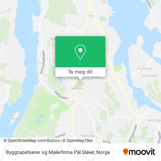 Byggtapetserer og Malerfirma Pål Sløier kart